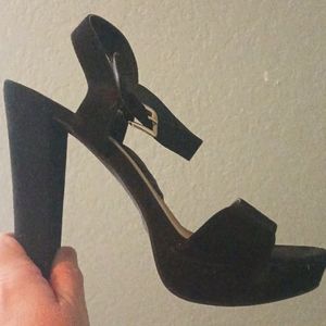 Platform Suede Sandle black